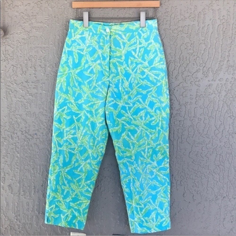 Lilly Pulitzer White Label Bamboo Print Capri Pants Size 6 - Picture 4 of 10